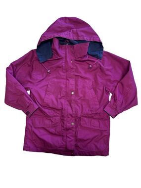 Vintage Pacific Trail Womens Medium Purple Winter Rain Snow Hooded Jacket